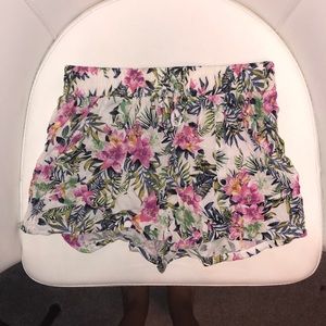 Tropical Print Soft Shorts
